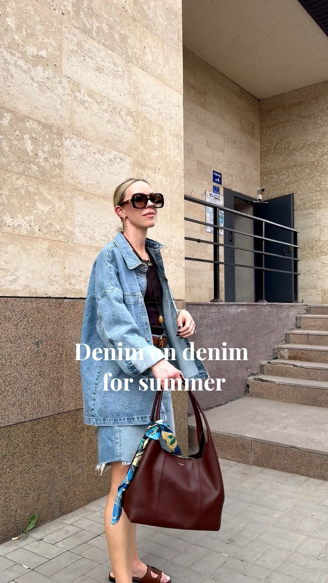 Denim on denim summer outfit, all denim outfit, denim bermuda shorts, @Zara denim shirt jacket, Gucci sandals, silk scarf tied on handbag

#LTKSeasonal #LTKOver40 #LTKTravel
