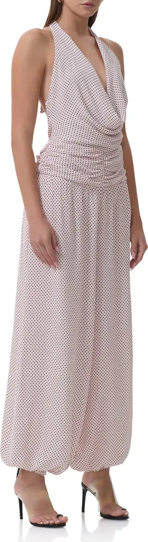 Robin Pin Dot Halter Neck Jumpsuit | Nordstrom
