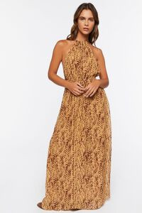 Animal Print Halter Maxi Dress | Forever 21 | Forever 21 (US)