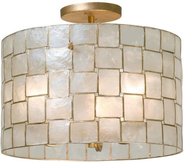 Kalco Lighting Kalco 505840OL Contemporary Modern Three Light Semi Flush Mount from Roxy Collecti... | Amazon (US)
