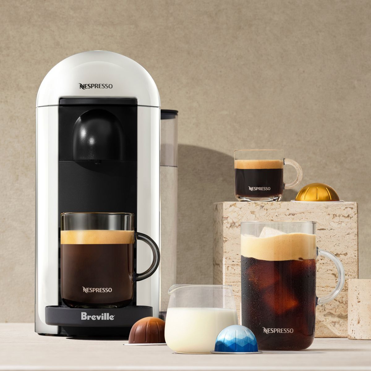 Nespresso VertuoPlus Single-Serve Coffee Maker and Espresso Machine by Breville, White - Hearth &... | Target