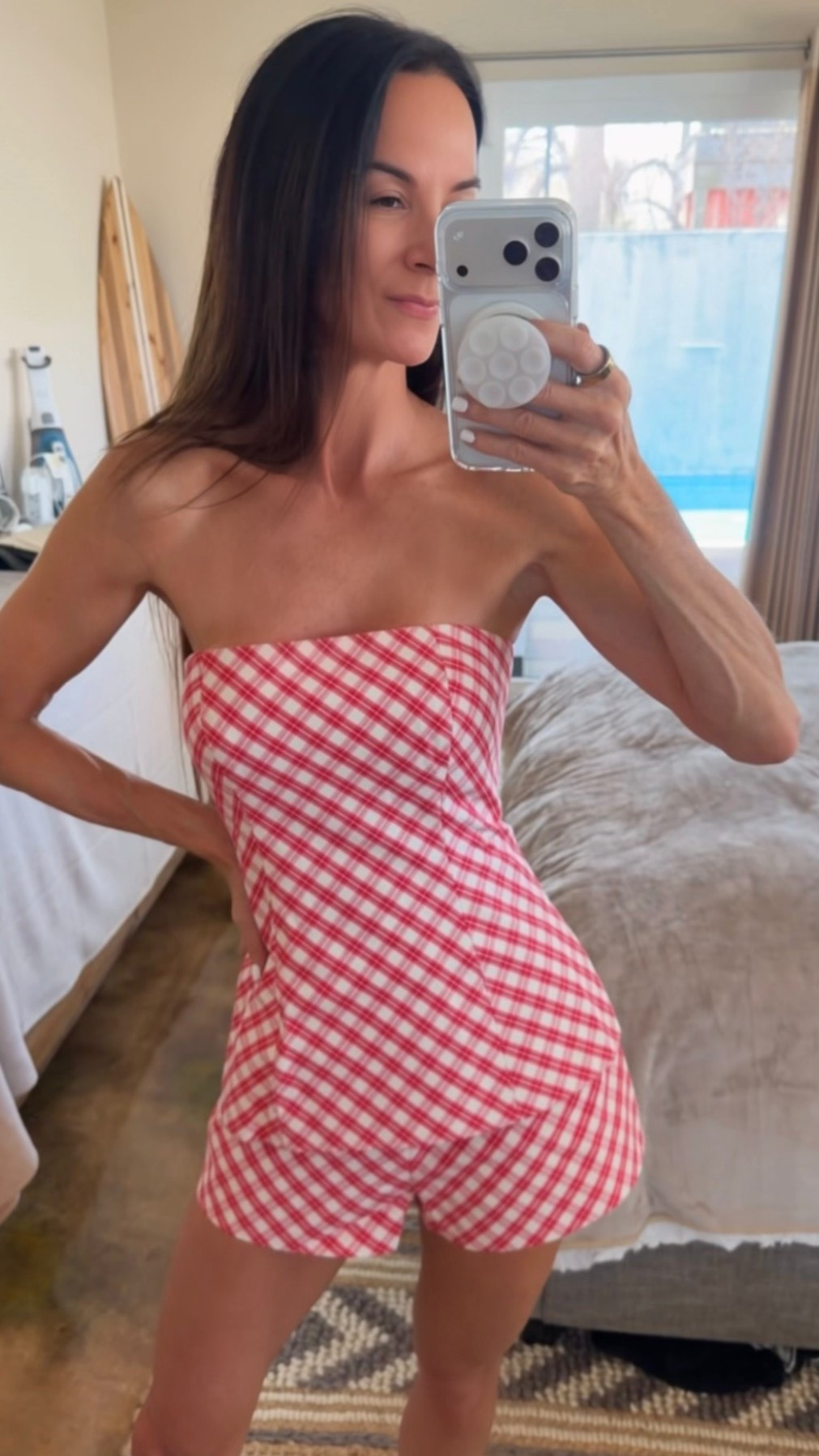 If summer was an outfit… this would be it ❤️🤍

The cutest little gingham set that looks like it belongs at a beachside brunch, farmers market, or sipping something cold on a patio somewhere. Lightweight, easy to wear, and just the right amount of playful.

Basically, she’s giving “main character in a summer rom-com” energy and I’m here for it. ☀️✨

#NicoleColeeStyle #SummerStyle #MatchingSet #GinghamStyle #ResortWear

#LTKootd #LTKgrwm #LTKdayinmylife