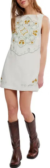 Electric Garden Embroidered Minidress | Nordstrom