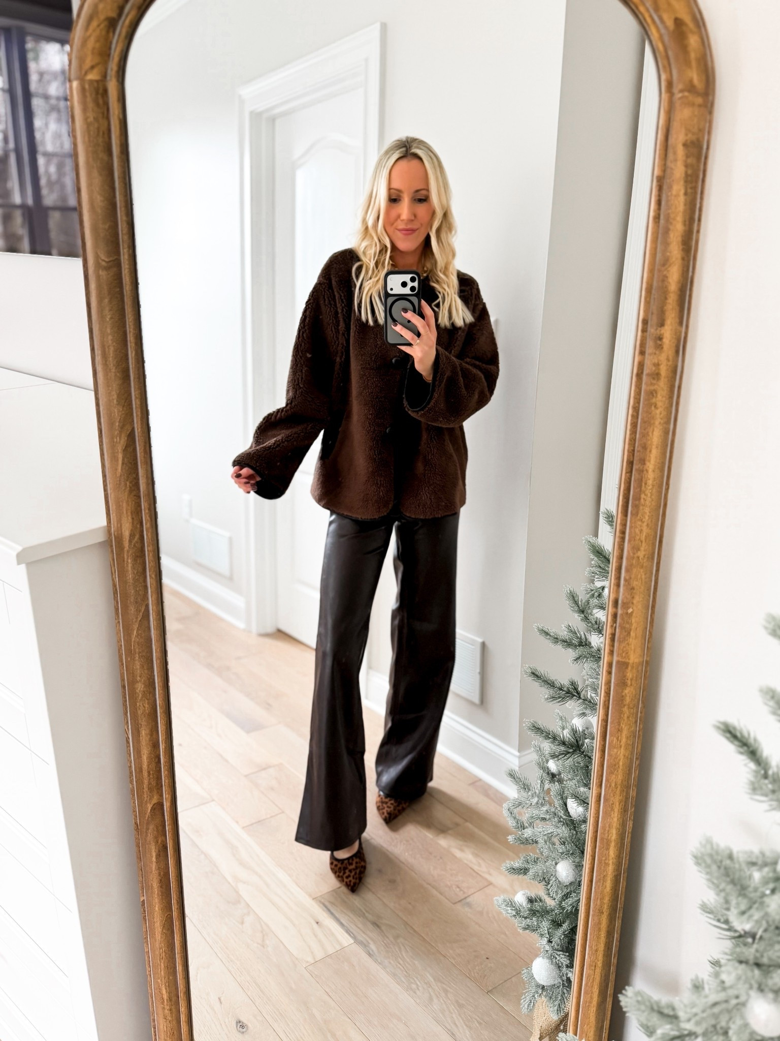 New arrivals from Target that are 🔥These Target finds are giving designer vibes for a fraction of the price! This sherpa jacket will elevate any outfit! These high rise wide leg faux leather pants are a must-have! ON SALE! I grabbed them in the black and the brown! Everything is so on-trend and chic- yet affordable! Mix and match these pieces or style separately! All so perfect for date night and special holiday events, and more!

#LTKSaleAlert #LTKFindsUnder50 #LTKHoliday