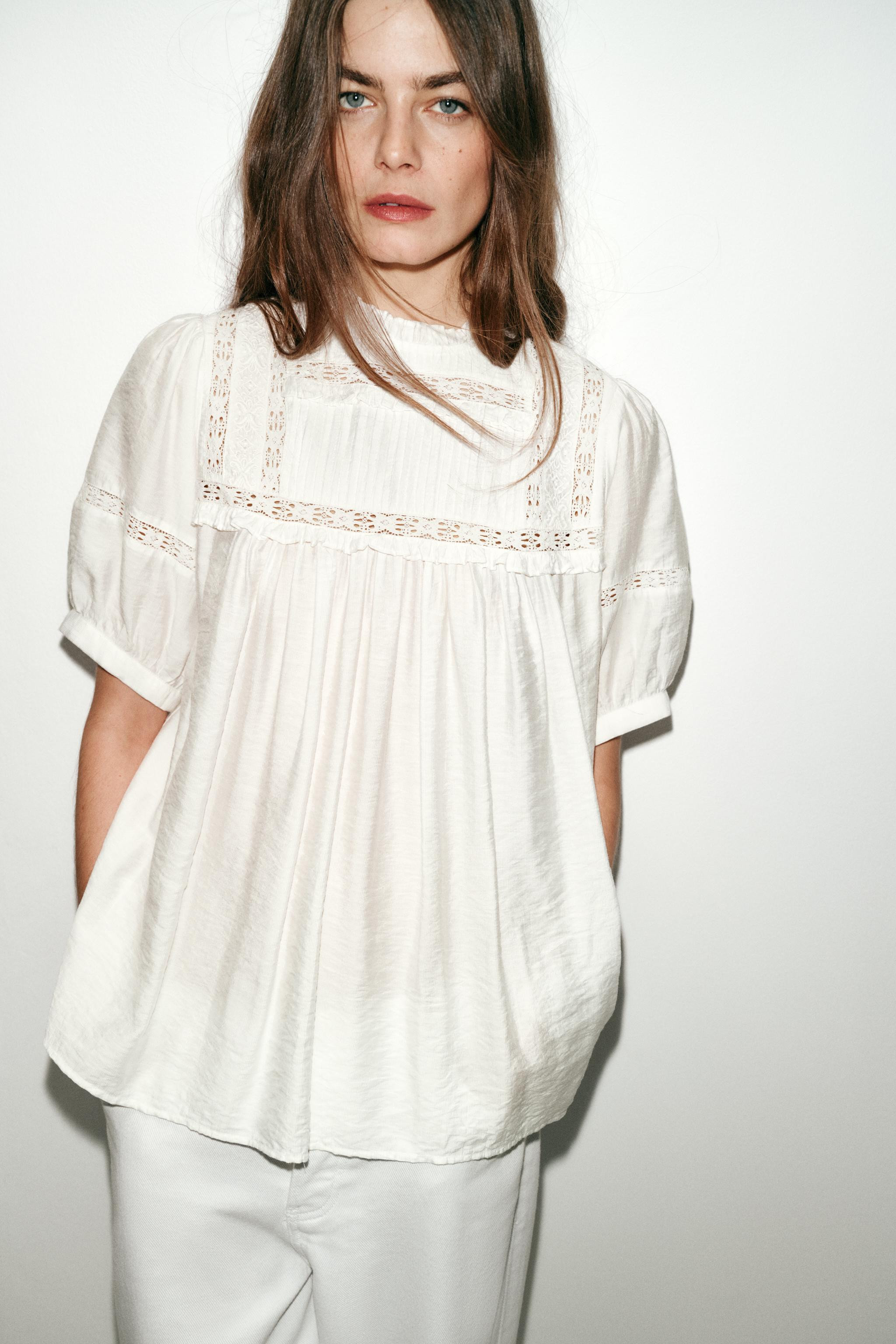 ROMANTIC PUFF SLEEVE BLOUSE | Zara US