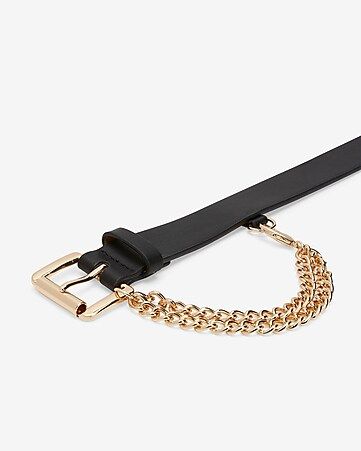 square buckle chain belt | Express