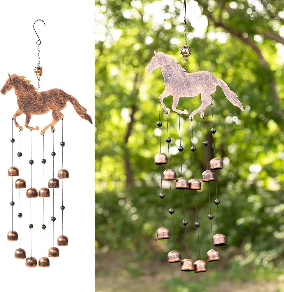 Dawhud Direct 24" H Galloping Horse Wind Chimes for Outside Unique Horse Galloping Windchimes Out... | Amazon (US)
