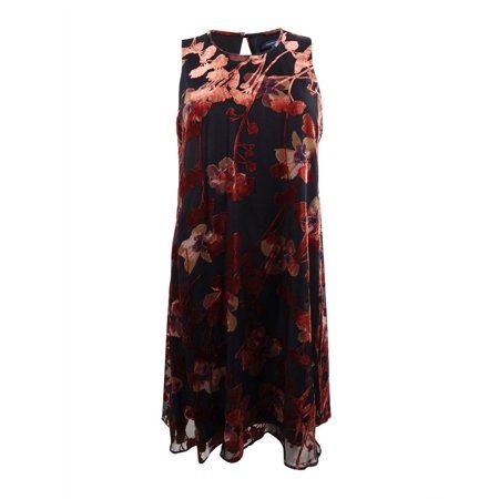 Tommy Hilfiger Women s Floral Velvet Shift Dress (18 Floral Multi) | Walmart (US)