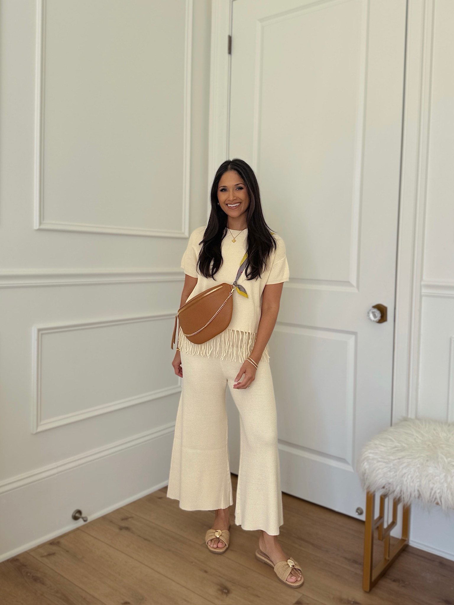 Obsessed with this matching sweater lounge set from the cella Jane x @Splendid  collection! The fringe detail is so cute!

Also, take 20% OFF my Beck sling bag with code: HAUTE20

#matchingset #butteryellow #springoutfits #loungewear #vacationoutfits #giginewyork 

#LTKSeasonal #LTKPetite #LTKSaleAlert