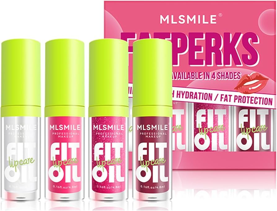 VolksRose 4pcs Lip Gloss Oil Set, Hydrating Lip Glow Oil Lip Gloss, Lipgloss Lipoil Set for Women... | Amazon (US)