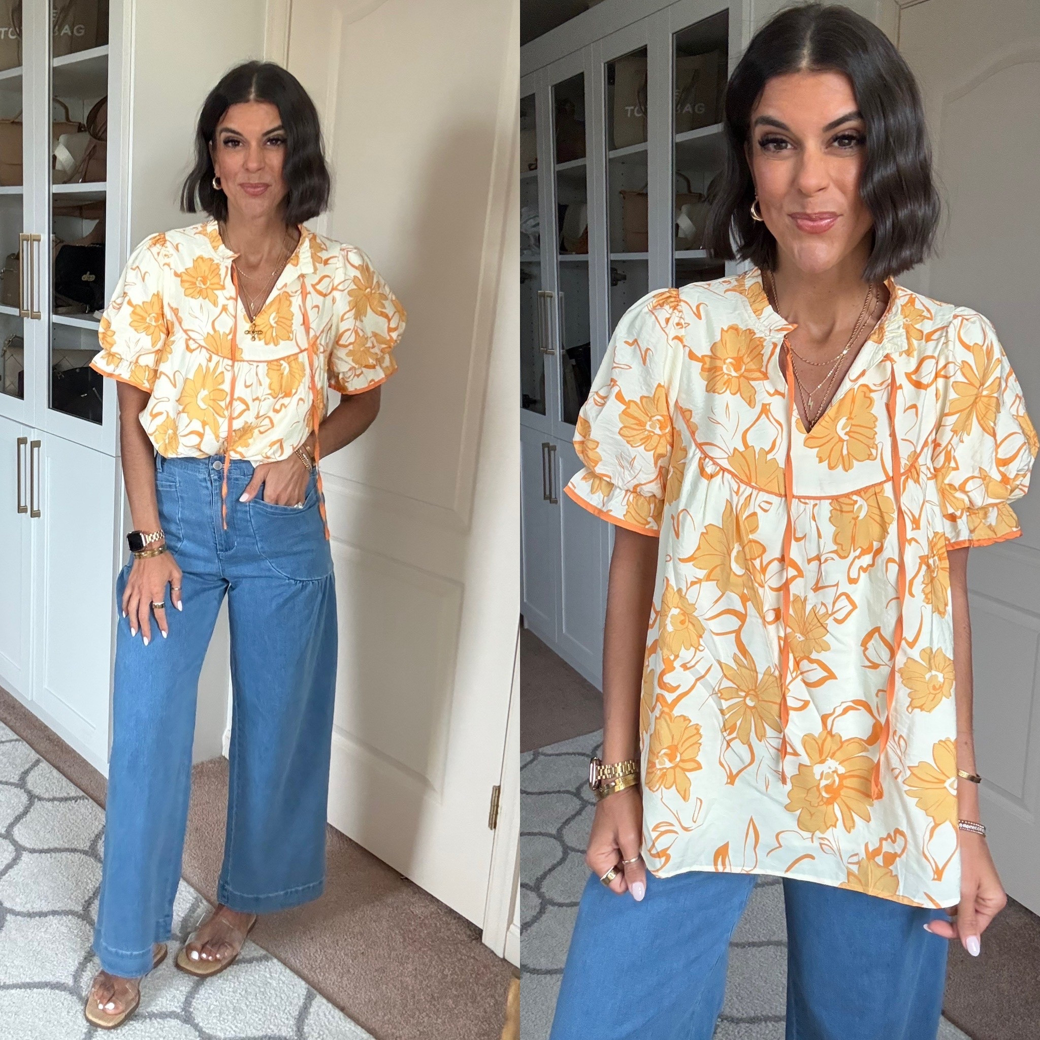 Size small in top, size 2 in jeans

#LTKSeasonal