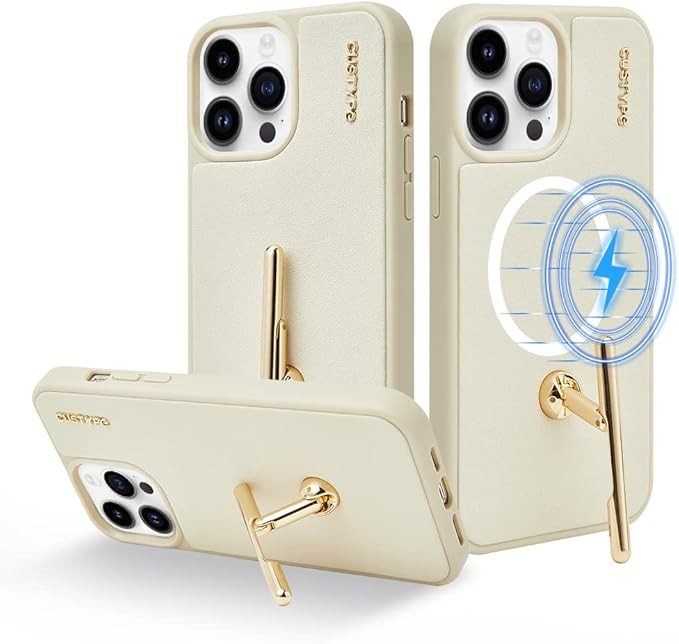 CUSTYPE Magnetic Phone Case for iPhone 14 Pro Max, Foldable 3-in-1 Stand Compatible with Wireless... | Amazon (US)