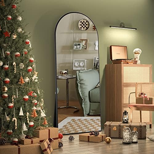 CASSILANDO Full Length Mirror 65"×22" Floor Mirror, Standing Mirror Smooth Arched Top Mirror, La... | Amazon (CA)