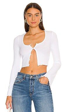 ALL THE WAYS Emma Button Front Top in White from Revolve.com | Revolve Clothing (Global)