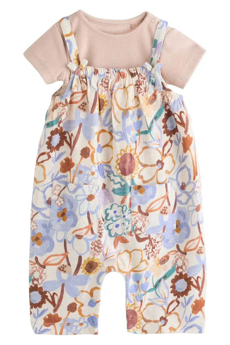Floral Frill T-Shirt & Romper Set (Women) | Nordstrom | Nordstrom