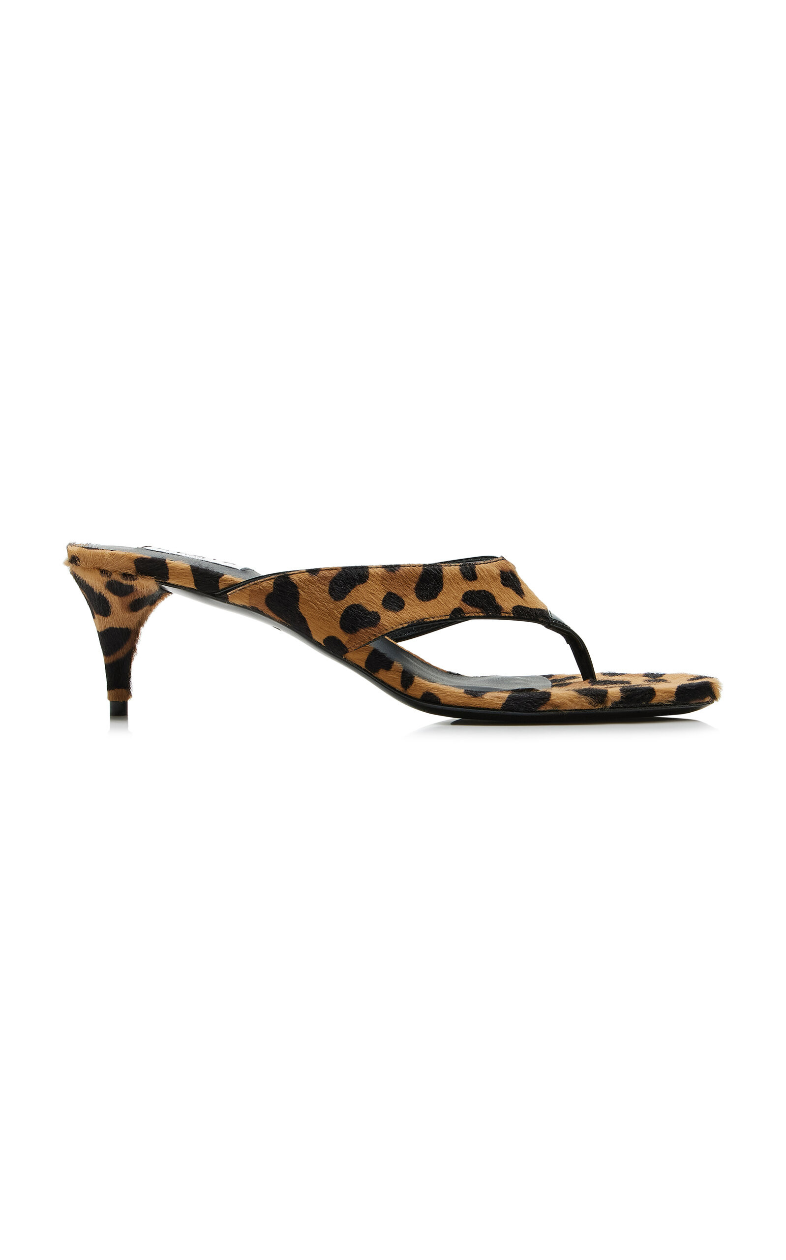 Infradito Leopard-Print Pony Hair Thong Sandals | Moda Operandi (Global)