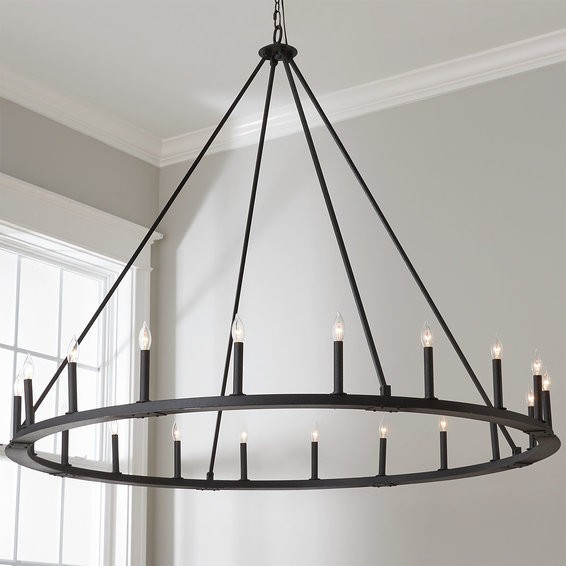 Minimalist Iron Ring Chandelier - 20 Light | Shades of Light