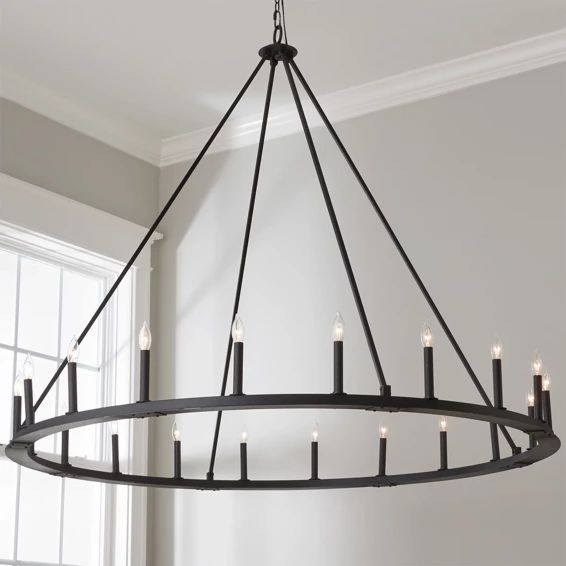 Minimalist Iron Ring Chandelier - 20 Light | Shades of Light