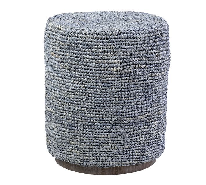 Raffia Round Accent Stool | Pottery Barn (US)