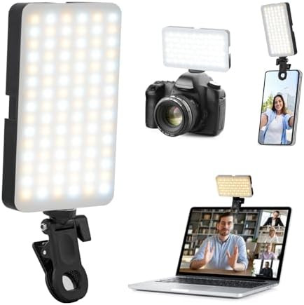 Portable Selfie Light for iPhone: Battery Rechargeable Phone Fill Lights, Ring Light for Camera P... | Amazon (US)