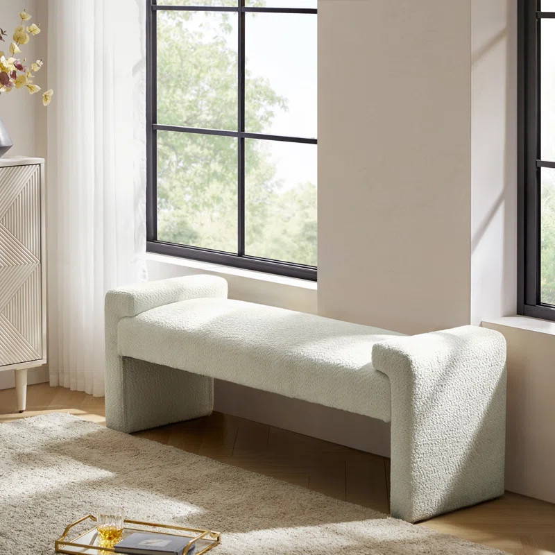 Arlesia 58.5'' W Modern Upholstered Accent Bench | Wayfair North America