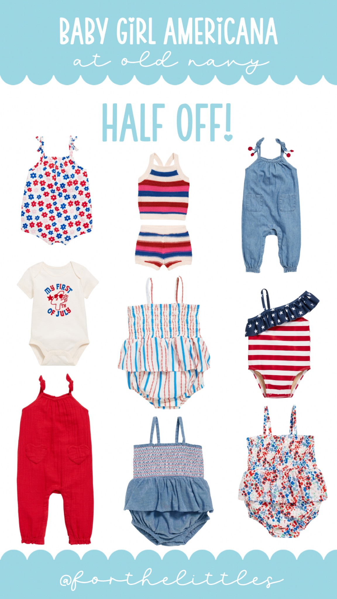 Baby girl Americana 50% off at Old Navy!

#LTKKids #LTKSaleAlert #LTKSeasonal