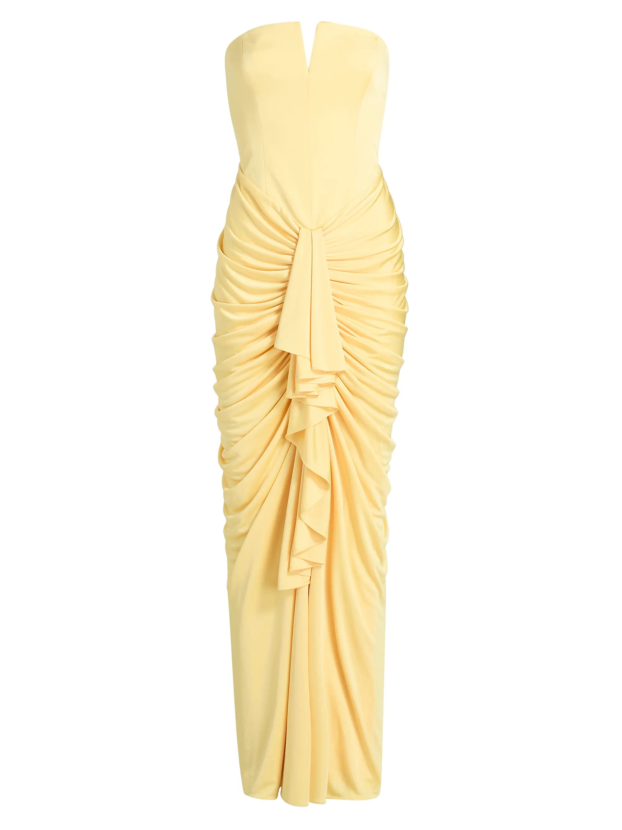 Et Ochs Selena Strapless Drape Column Gown | Saks Fifth Avenue | Saks Fifth Avenue