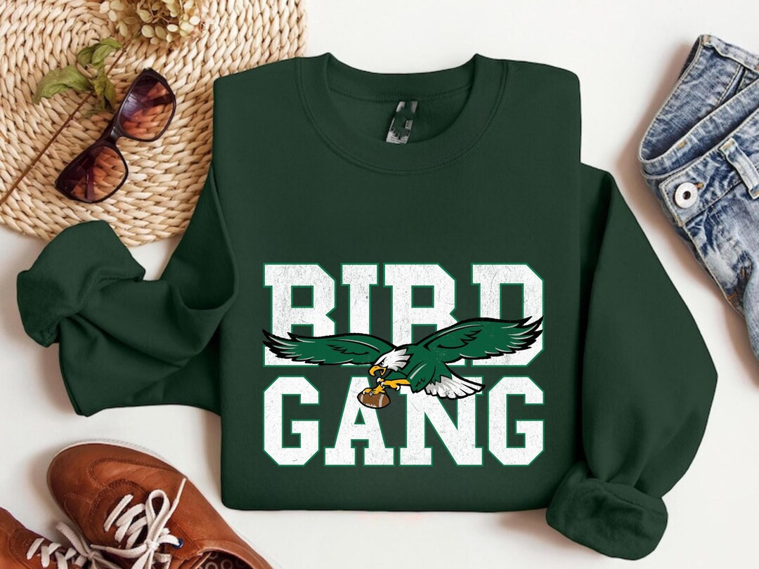 Bird Gang Sweatshirt, Game Day Shirt, Philadelphia Football Shirts, Distressed Philly Football Ap... | Etsy (US)