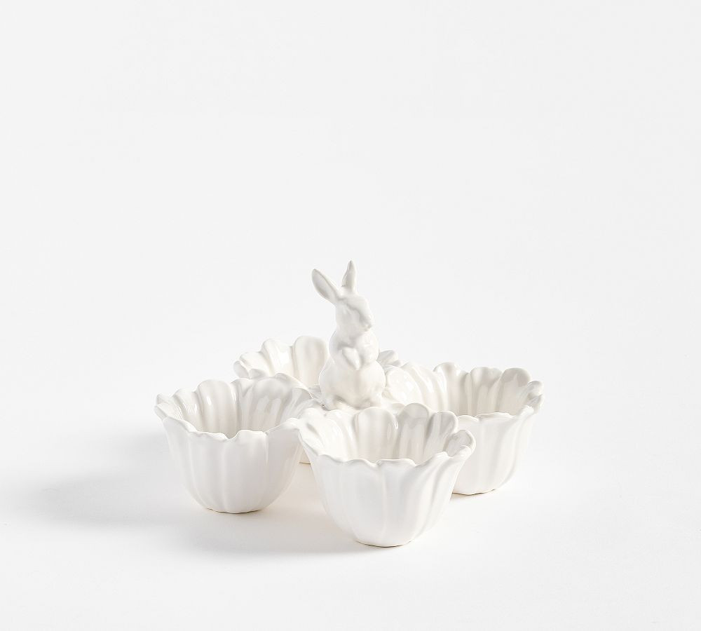 Floral Bunny Stoneware Egg Cup | Pottery Barn (US)
