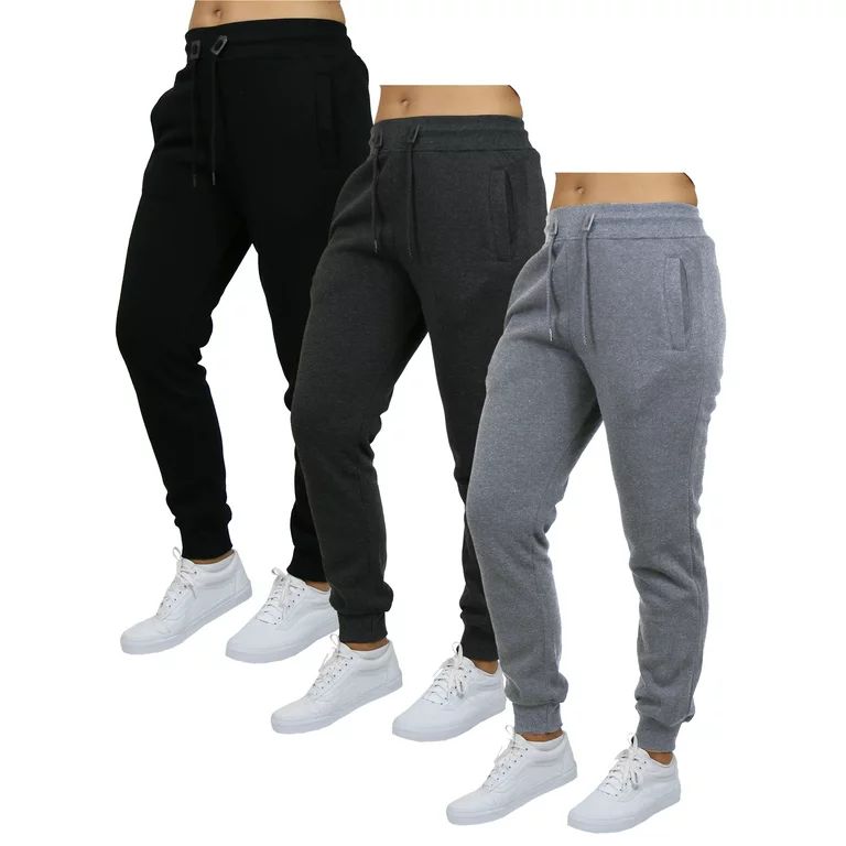 3-Pack Women's Fleece & French Terry Oversized Loose-Fit Jogger Sweatpants (S-2XL) | Walmart (US)