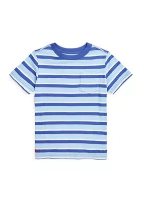 Ralph Lauren Childrenswear Boys 4-7 Striped Cotton Jersey Pocket T-Shirt | Belk
