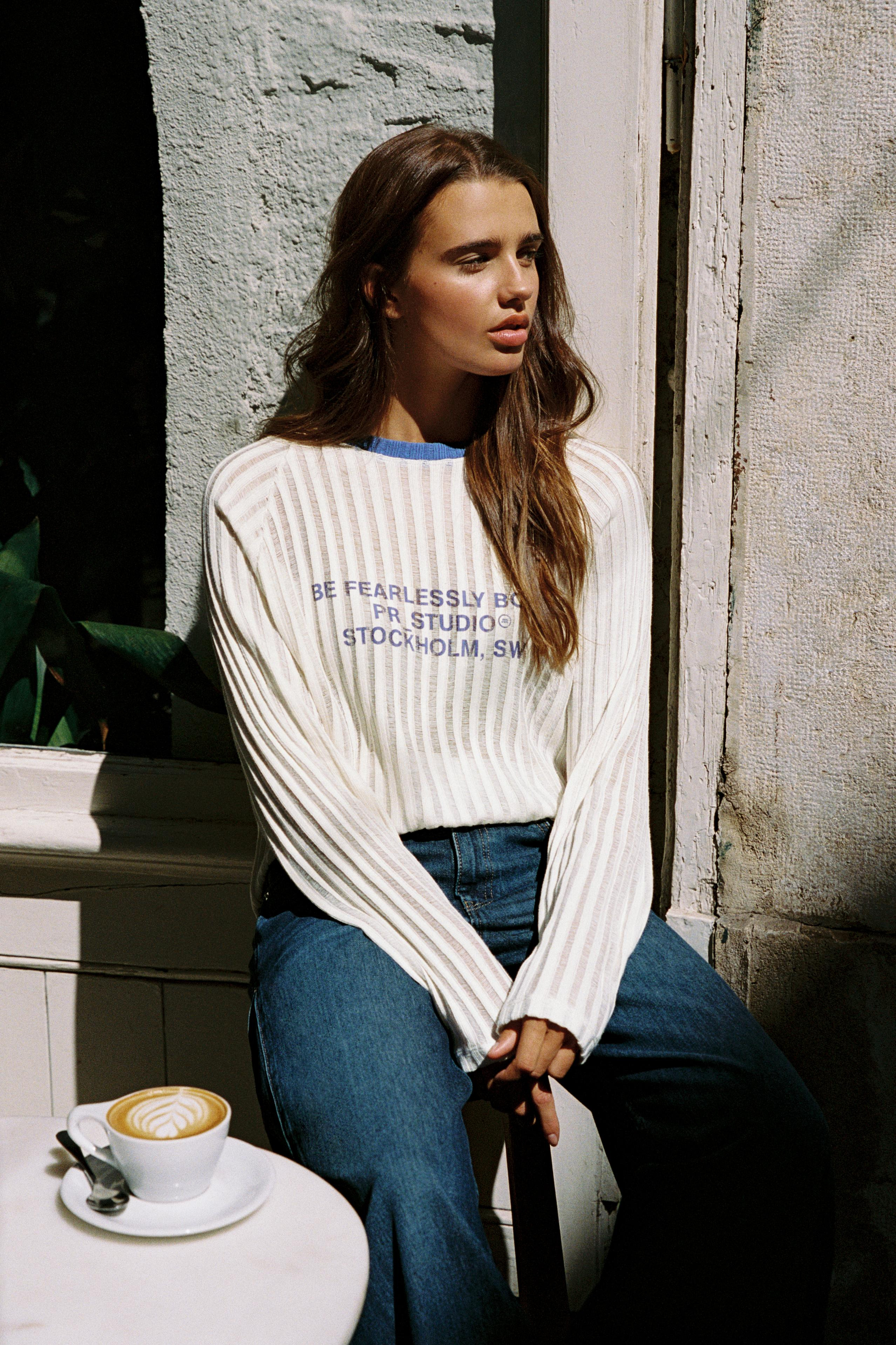 Graphic knit T-shirt | PULL and BEAR UK