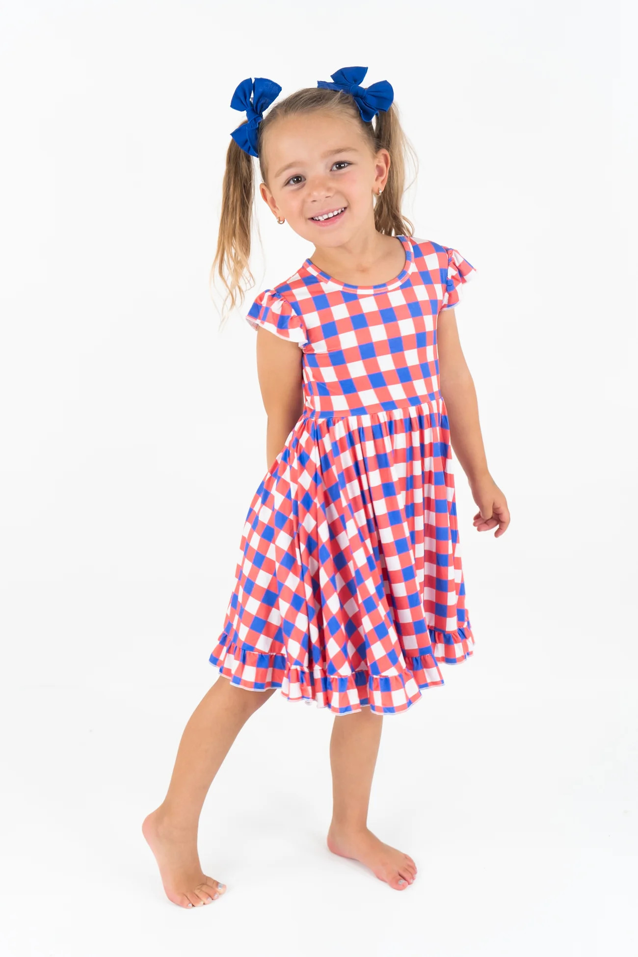 RED, WHITE & TRUMAN DREAM RUFFLE DRESS | Dream Big Little Co.