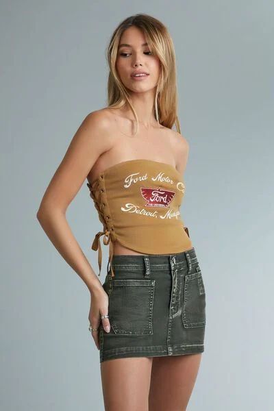 Ford Lace-Up Tube Top | Forever 21