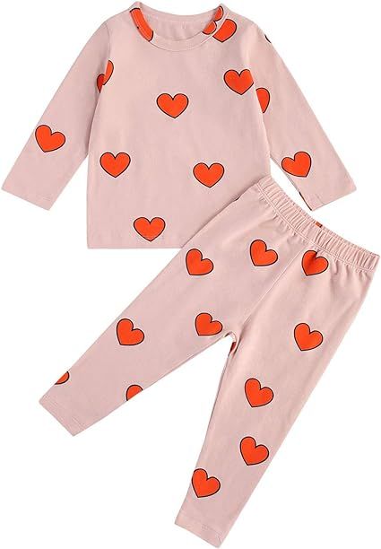Baby Kids Girls Boys Soft Comfy Sleepwear Pajamas Long Sleeve 2pcs Pajama Pjs Set for Daily and C... | Amazon (US)