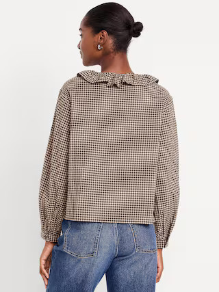 Button-Down Ruffle Shirt | Old Navy (US)