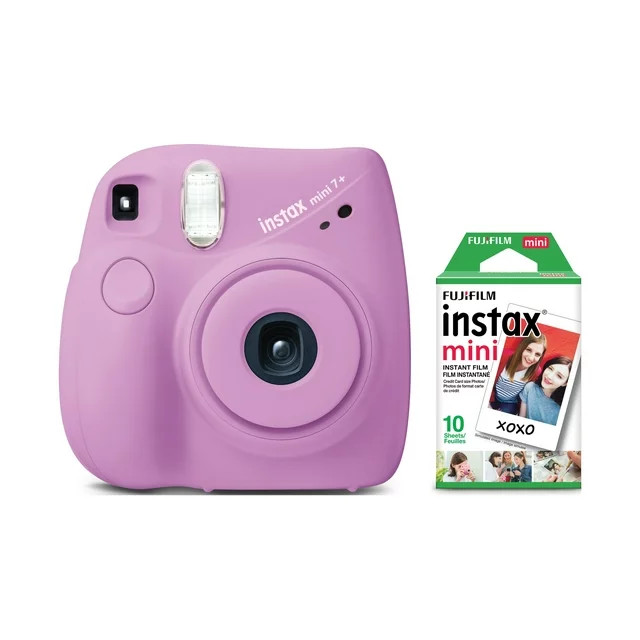 Fujifilm INSTAX Mini 7+ Exclusive Blister Bundle with Bonus Pack of Film (10-pack Mini Film), Lav... | Walmart (US)
