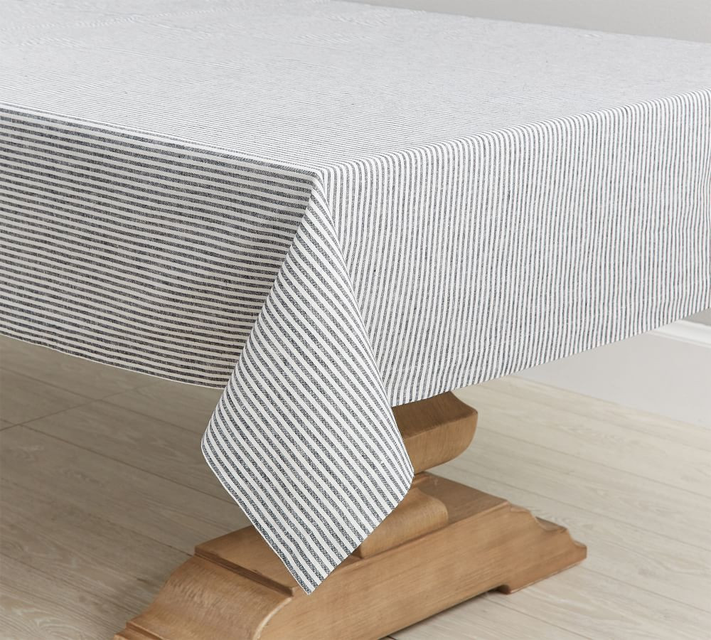 Wheaton Striped Linen/Cotton Tablecloth | Pottery Barn (US)
