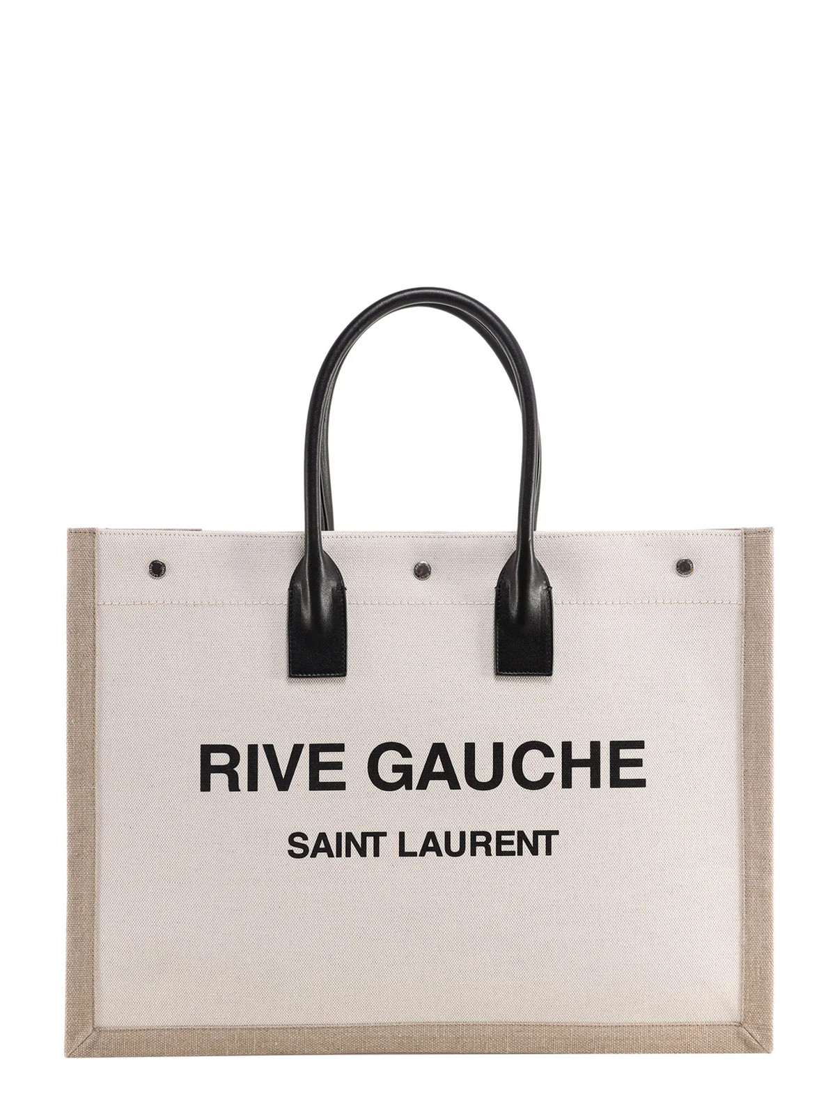 Saint Laurent Rive Gauche Logo Printed Tote Bag | Cettire Global