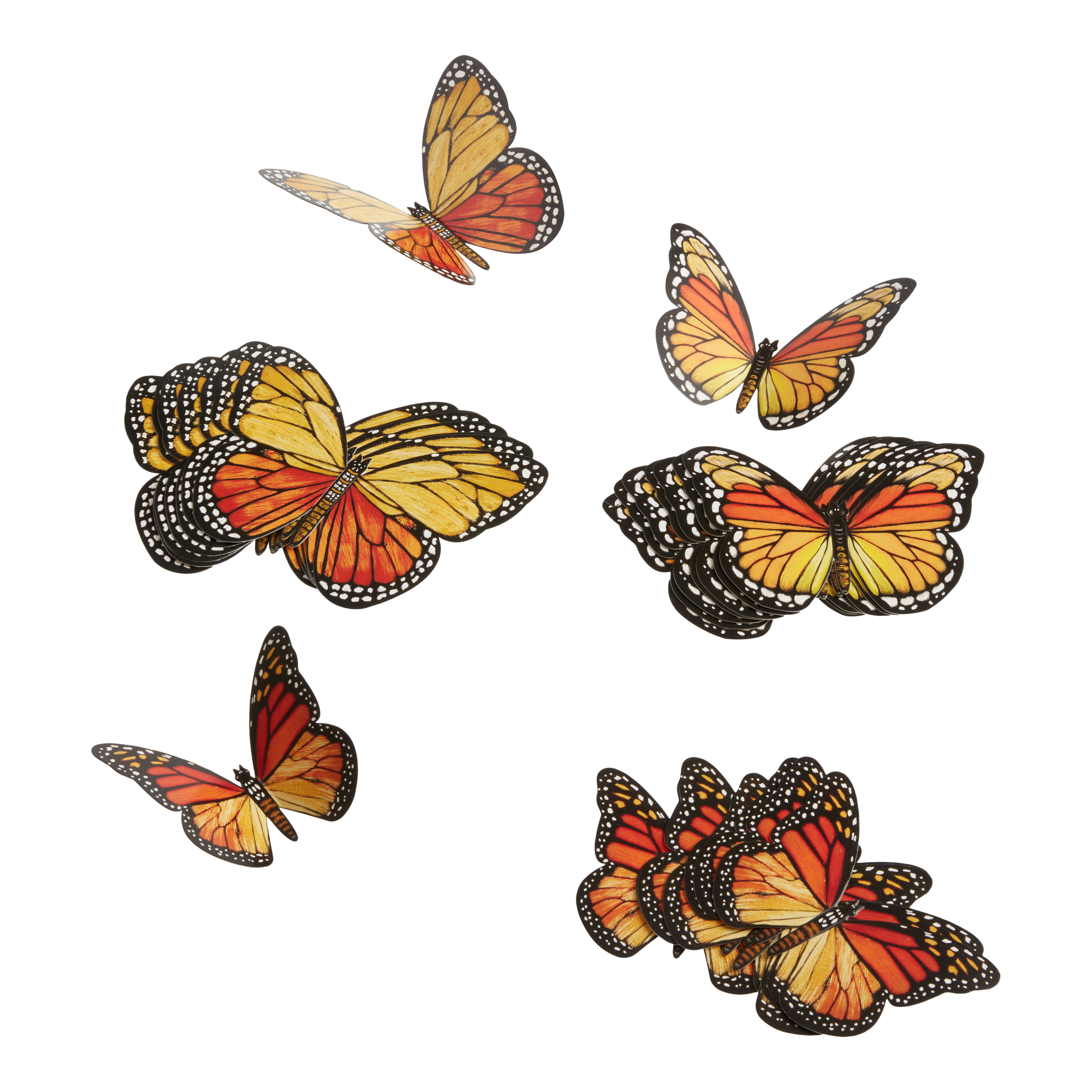 Monarch Butterflies Adhesive Decor 24 Piece | World Market
