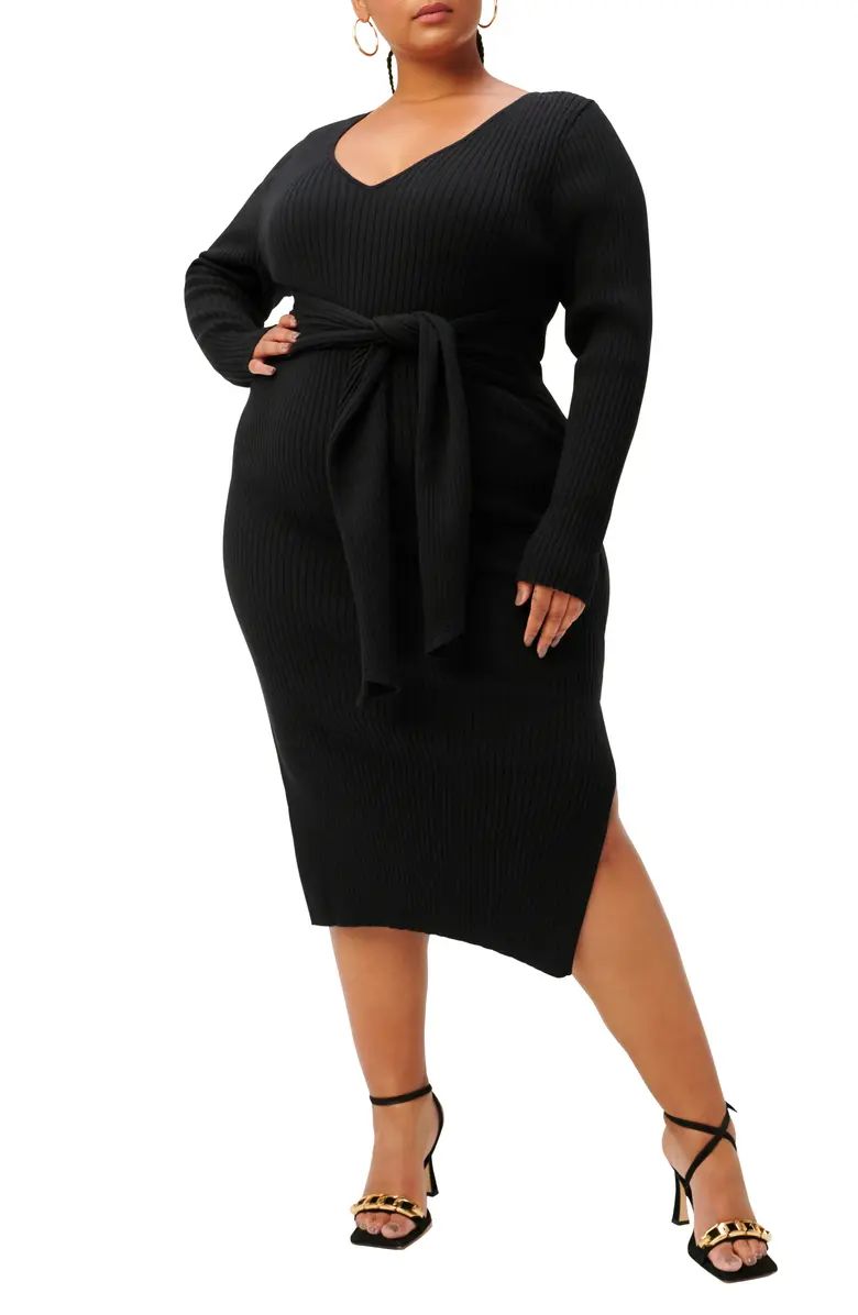 Long Sleeve Belted Body-Con Dress | Nordstrom | Nordstrom