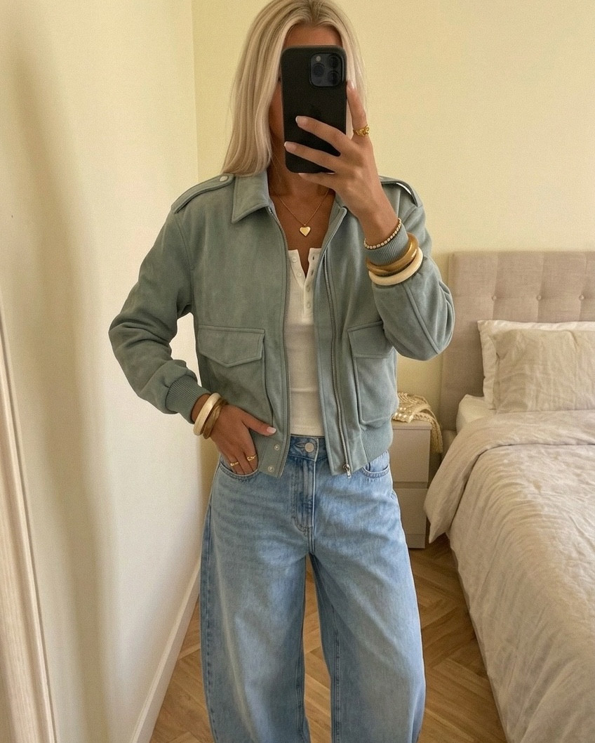 ASOS blue spring jacket 🦋