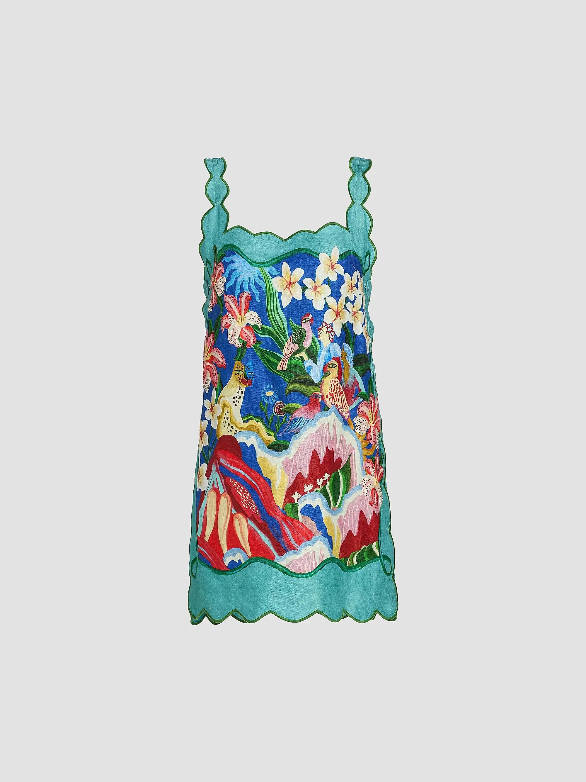 Printed Scalloped Minidress | Saks Fifth Avenue