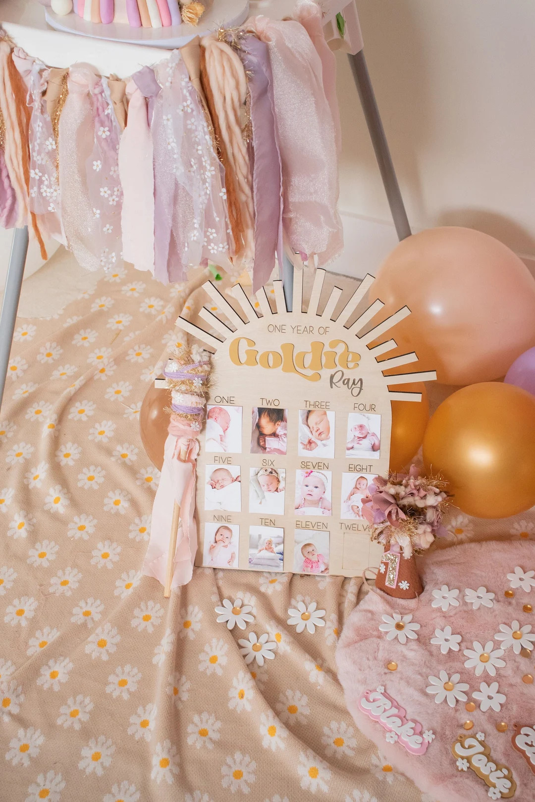 one year of baby,  milestone board, first birthday, sun birthday, 12 Months Of, Milestone Sign, B... | Etsy (US)