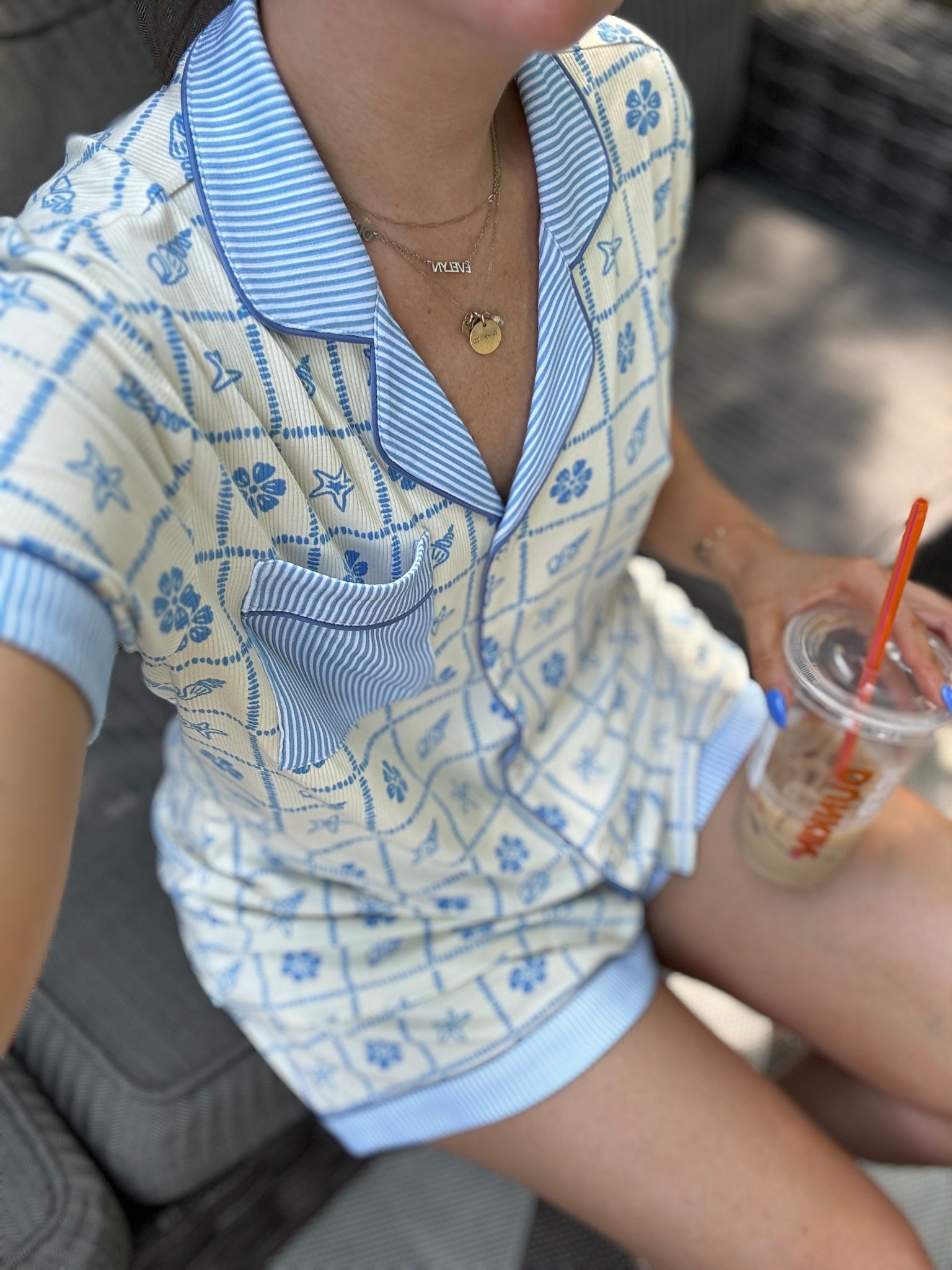This print is everything 🤍🩵 sold out in the PJs but the robe is fully stocked. I’ve been wearing it everyday! In a size S/M

Shop staykation, summer prints, summer pajamas, ribbed pajama set, seashells, blue and white stripes 

#LTKFindsUnder100 #LTKSeasonal