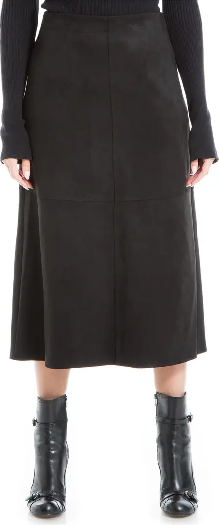 MAX STUDIO Faux Suede A-Line Midi Skirt | Nordstromrack | Nordstrom Rack