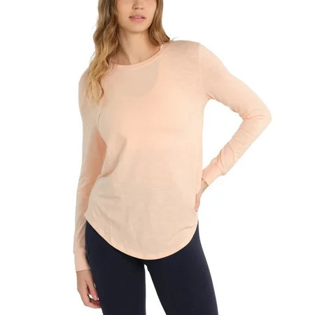 Mubineo Women Workout Tops Solid Color Long Sleeve Yoga Athletic Shirt for Sports Gym Running Activewear | Walmart (US)