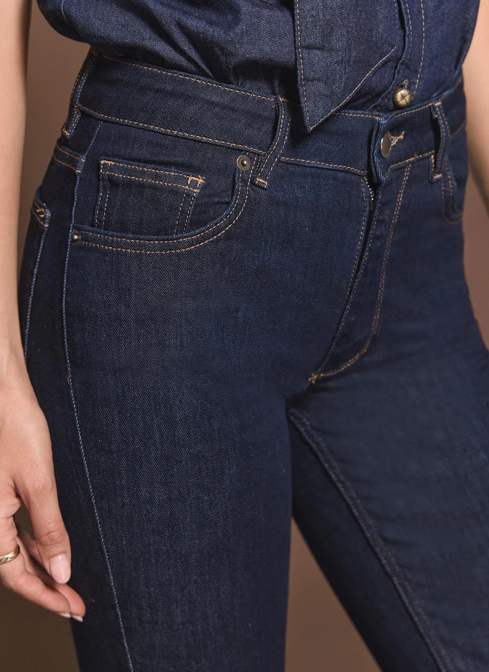 Dark Indigo Flare Jeans | Mint Velvet