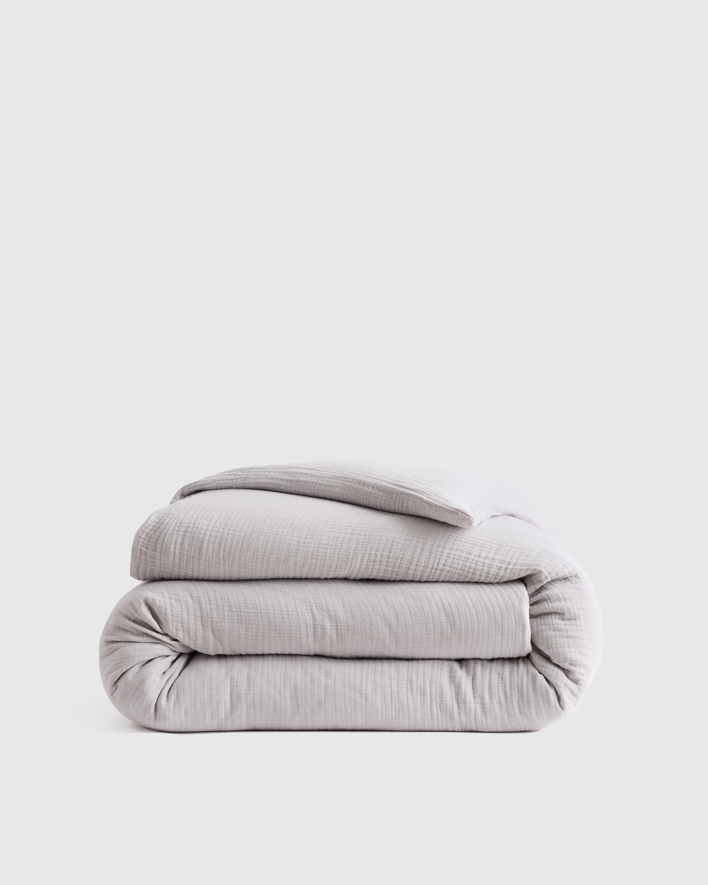 Quince | Organic Airy Gauze Duvet Cover in Light Grey, Size Twin, Cotton | Quince