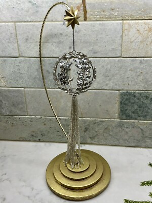 3” Rhinestone Jeweled Beaded Openwork Cage Ball Christmas Ornament W/6” Tassel | eBay US